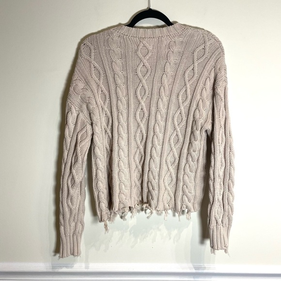 Pistola Denim Eva Sweater in Dove (cream) Cable Knit size medium - Picture 9 of 12
